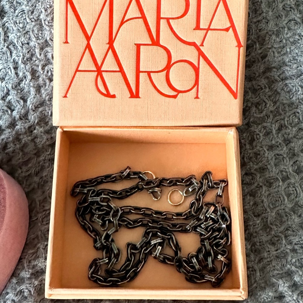 Marla Aaron blackened biker chain 30 inches